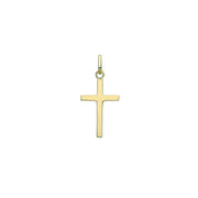 9K Yellow Gold Semi Solid Cross