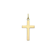 9K Yellow Gold Semi Solid Cross