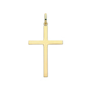 9K Yellow Gold Semi Solid Cross