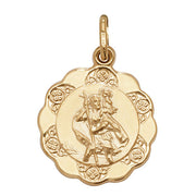 9K Yellow Gold St Christopher Hollow Pendant