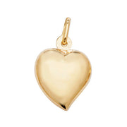 9K Yellow Gold Large Heart Pendant | Charme