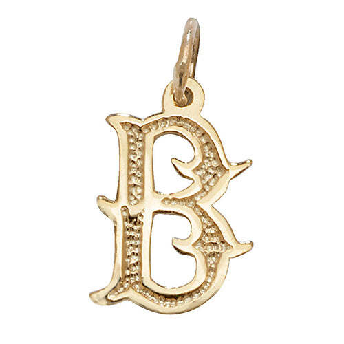 9K Yellow Gold Gothic Initial Pendant | Charmé