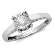 Diamond Ring in 9K White Gold