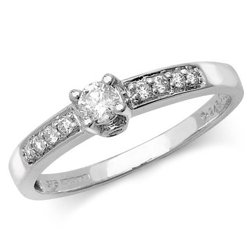 Diamond Ring in 9K White Gold