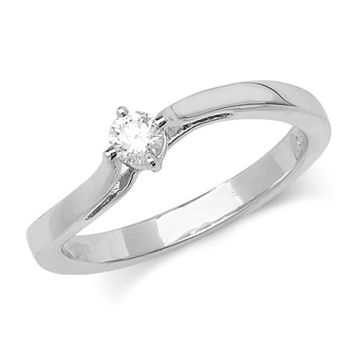 Diamond Ring in 9K White Gold