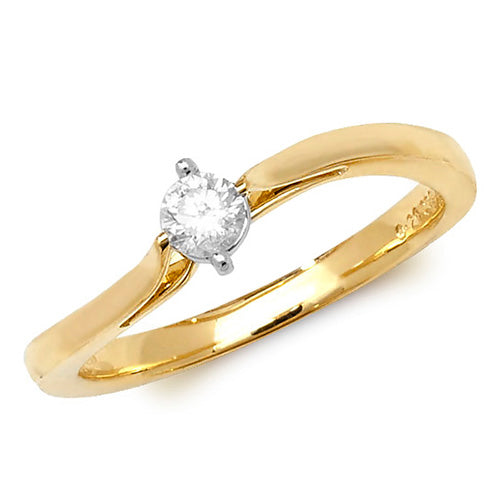 0.21ct Diamond Ring in 9K Gold