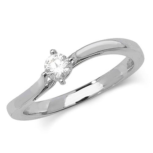 Diamond Ring in 9K White Gold