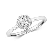 Diamond Ring in 9K White Gold