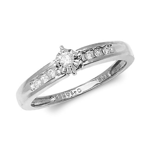 Diamond Ring in 9K White Gold