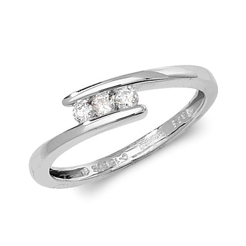 Diamond Ring in 9K White Gold