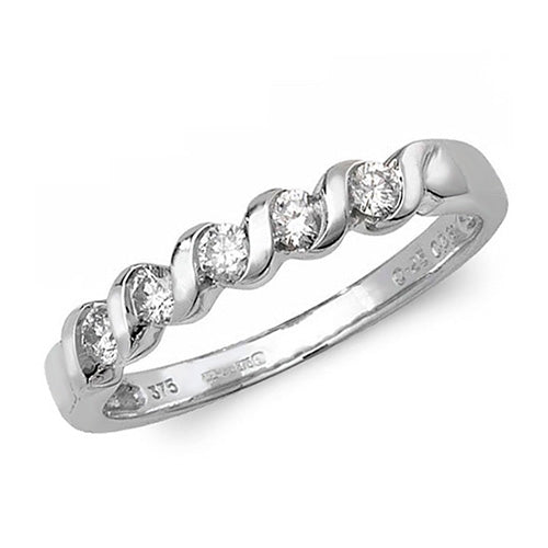 Diamond Ring in 9K White Gold