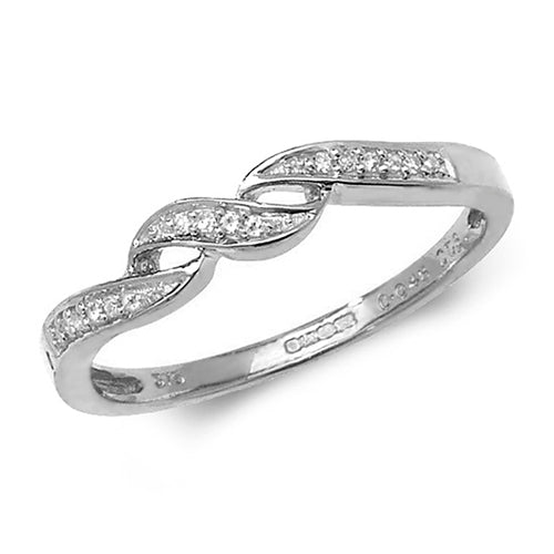 Diamond Ring in 9K White Gold