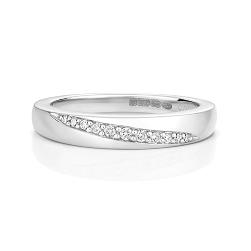 9K Yellow Gold 0.27ct Diamond Wedding Ring Pc 2tone 4.1mm | Charmé