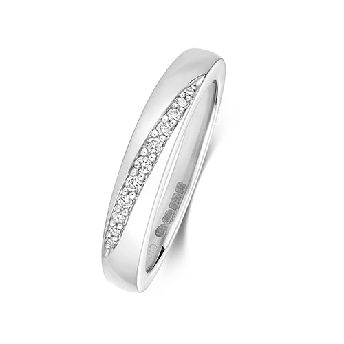 9K Yellow Gold 0.27ct Diamond Wedding Ring Pc 2tone 4.1mm | Charmé