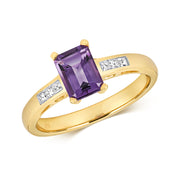 Amethyst Ring in 9K Gold