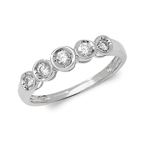 Diamond Ring in 9K White Gold