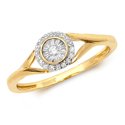 Diamond Ring in 9K Gold