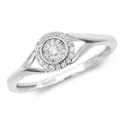 Diamond Ring in 9K White Gold