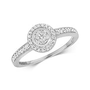 Diamond Ring in 9K White Gold