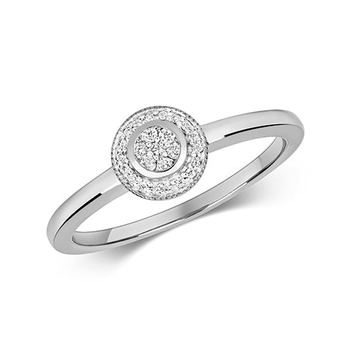 Diamond Ring in 9K White Gold