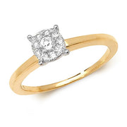 Diamond Ring in 9K Gold