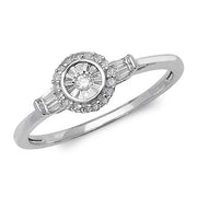 Diamond Ring in 9K White Gold