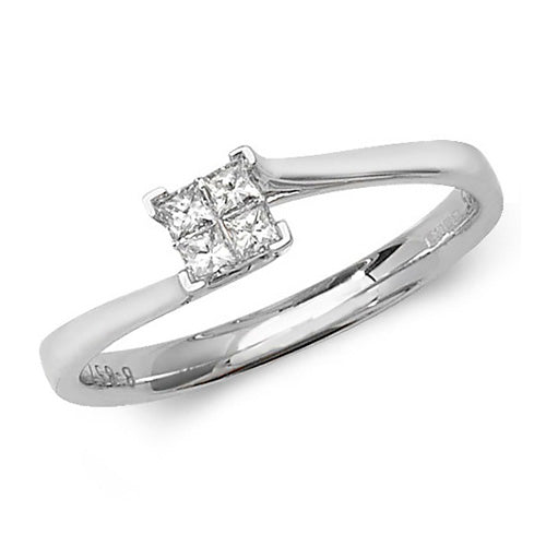 Diamond Ring in 9K White Gold