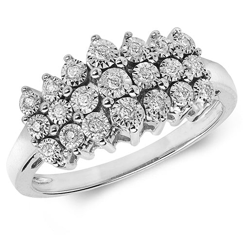 Diamond Ring in 9K White Gold