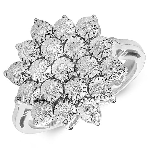 Diamond Ring in 9K White Gold