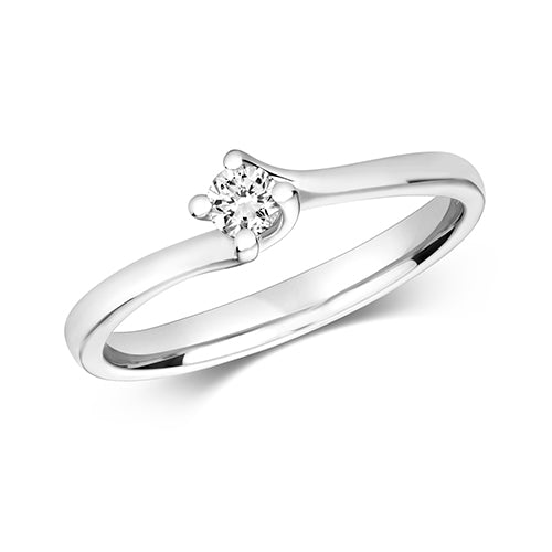 0.10ct Diamond Ring in 9K White Gold | Charmé