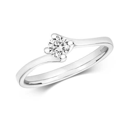 Diamond Ring in 9K White Gold