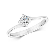 Diamond Ring in 9K White Gold