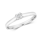 Diamond Ring in 9K White Gold