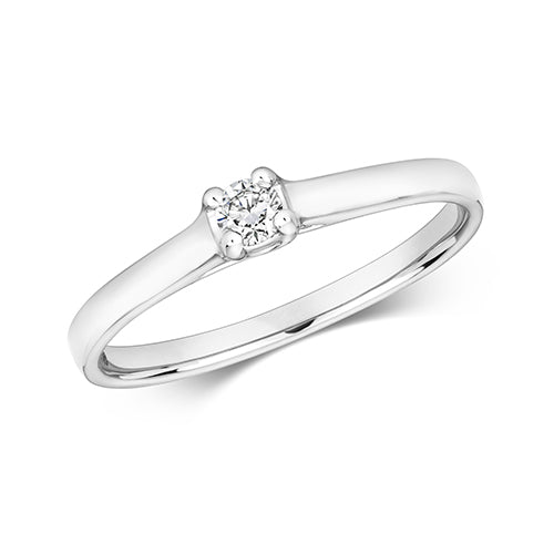 Diamond Ring in 9K White Gold