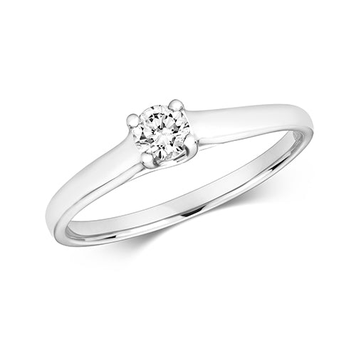 Diamond Ring in 9K White Gold