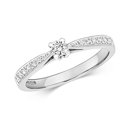 0.20ct Diamond Ring in 9K White Gold