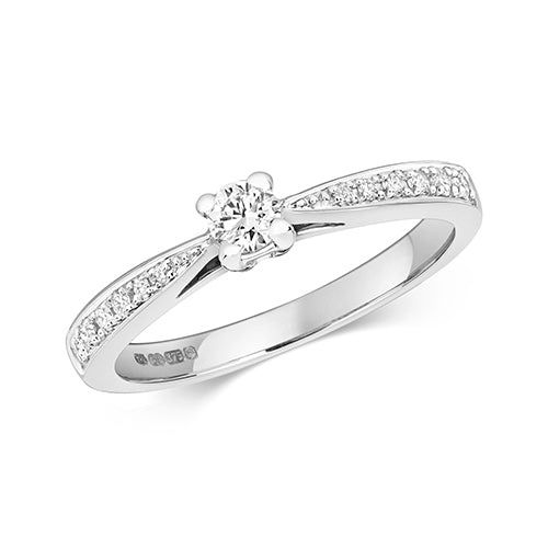 0.25ct Diamond Ring in 9K White Gold