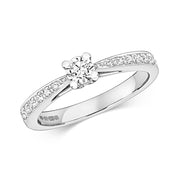 Diamond Ring in 9K White Gold