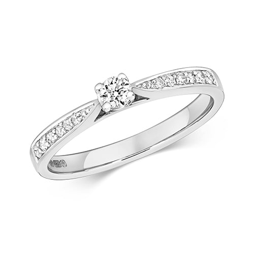 Diamond Ring in 9K White Gold