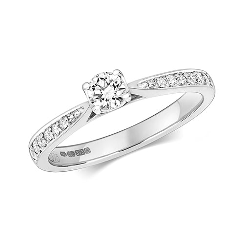Diamond Ring in 9K White Gold
