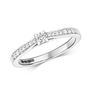 Diamond Ring in 9K White Gold