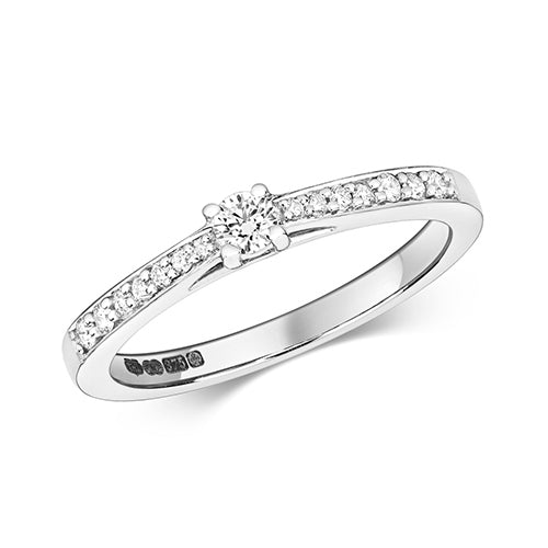 Diamond Ring in 9K White Gold