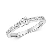 Diamond Ring in 9K White Gold