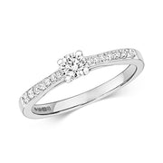 Diamond Ring in 9K White Gold