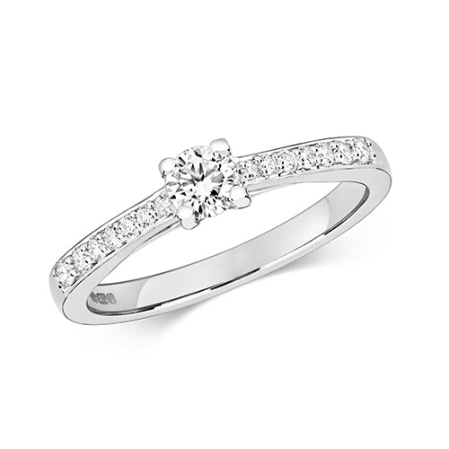 Diamond Ring in 9K White Gold