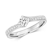 Diamond Ring in 9K White Gold