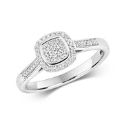 Diamond Ring in 9K White Gold