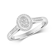 Diamond Ring in 9K White Gold
