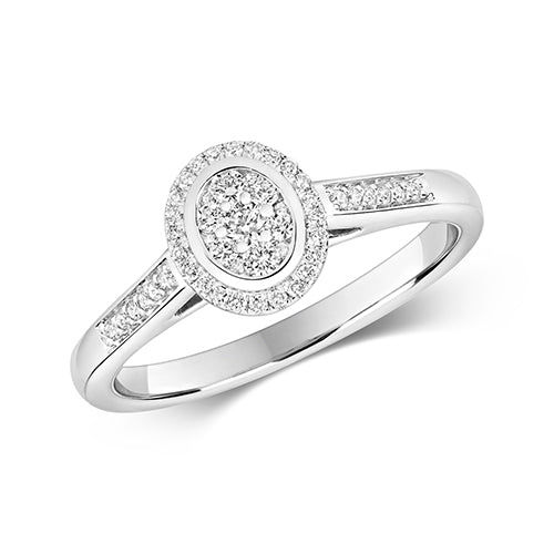 Diamond Ring in 9K White Gold