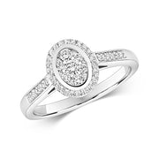 Diamond Ring in 9K White Gold